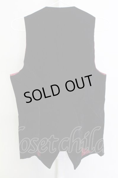 画像2: TORNADO MART / ベスト.ローズ刺繍ベロア M ブラックｘボルドー T-24-04-10-001-TO-to-YM-ZT (2)