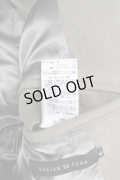 画像12: GOSTAR DE FUGA / コート.スーパー120メルトンウールロングチェスター 46 ベージュ T-24-04-10-003-GO-ou-YM-ZT-M105 (12)