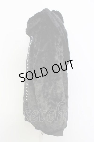 画像3: REFLEM / パーカー.レースアップうさ耳ファー F ブラック T-24-04-10-007-RE-to-YM-ZT-M105 (3)