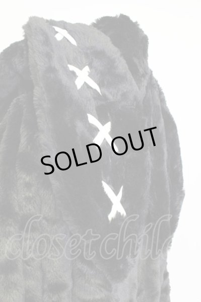 画像7: REFLEM / パーカー.レースアップうさ耳ファー F ブラック T-24-04-10-007-RE-to-YM-ZT-M105 (7)