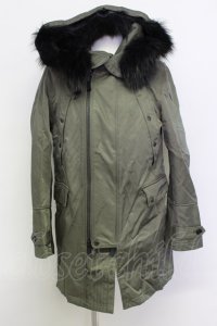 【WINTERセール】BLACKBARRETT / コート.ラクーンファーツイルモッズ【現在買取対象外】 1 カーキ T-24-04-10-009-BL-ou-YM-ZT-M103