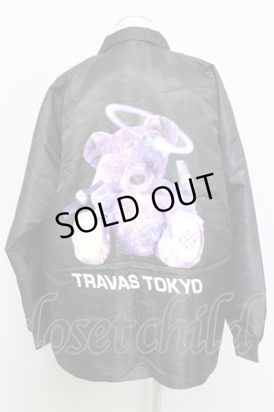 画像2: TRAVAS TOKYO / ジャケット.Satellite bear Coaches Jacket F ブラック T-24-04-10-010-TR-ja-YM-ZT-M103 (2)