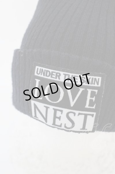 画像4: MARDIGRAS(SADS清春) / キャップ.LOVE NESTパッチニット  ブラック T-24-04-10-012-MA-za-YM-ZT133 (4)