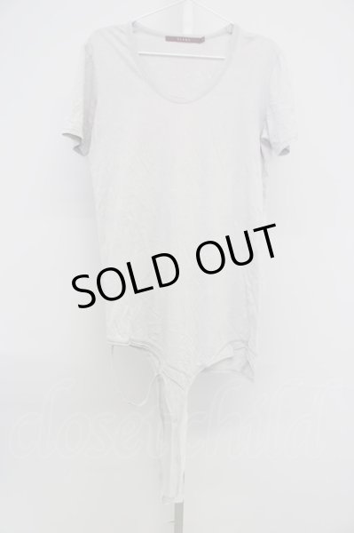 画像1: SEANA / ブリーチブロークンロングTシャツ L グレージュ T-24-04-23-018-SE-ts-YM-ZT (1)