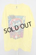【セール】ALTER VENOMV / スーパービッグアップルプリントTシャツ  イエロー T-24-04-23-020-AL-ts-YM-ZT199