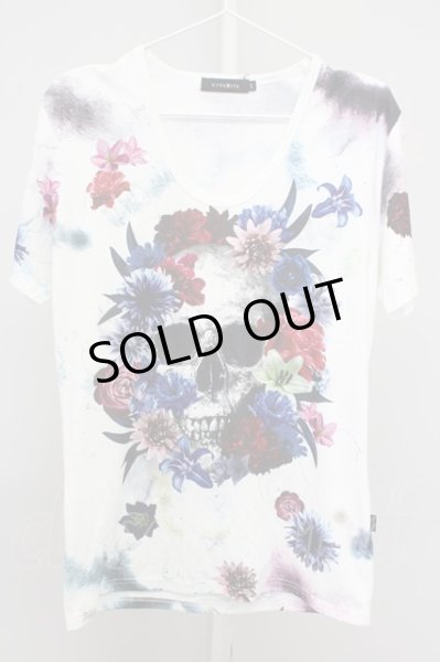 画像1: CIVARIZE / 転写スカルフラワーTシャツ’20SS 44 ホワイト T-24-04-23-005-CI-ts-YM-ZT287 (1)