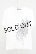 TORNADO MART / バタフライラインストーンTシャツ L ホワイト T-24-04-23-006-TO-ts-YM-ZT287