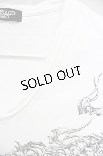 画像3: TORNADO MART / トライバルパンサーVネック  ホワイト T-24-04-23-012-TO-ts-YM-ZT (3)