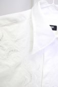 画像3: TORNADO MART / カッティング刺繍デコルテ半袖シャツ M ホワイト T-24-04-23-015-TO-sh-YM-ZT199