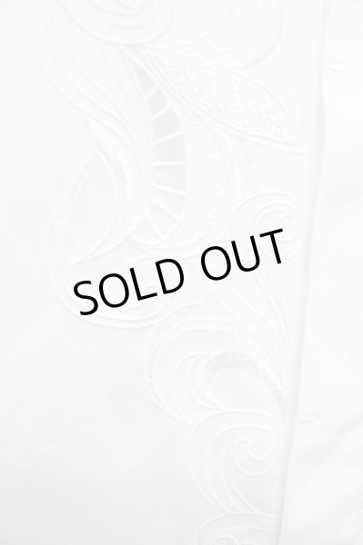 画像4: TORNADO MART / カッティング刺繍デコルテ半袖シャツ M ホワイト T-24-04-23-015-TO-sh-YM-ZT199 (4)