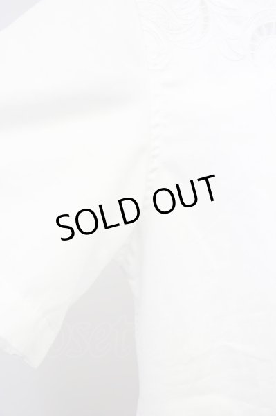 画像5: TORNADO MART / カッティング刺繍デコルテ半袖シャツ M ホワイト T-24-04-23-015-TO-sh-YM-ZT199 (5)