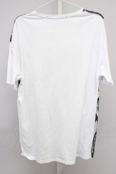 画像2: NO ID. BLACK / CROSSプリントTシャツ ONE ホワイト T-24-04-23-017-NO-ts-YM-ZT199