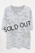 NO ID. / スモークボーダーBIGTシャツ ONE グレー T-24-05-15-001-NO-ts-YM-ZT