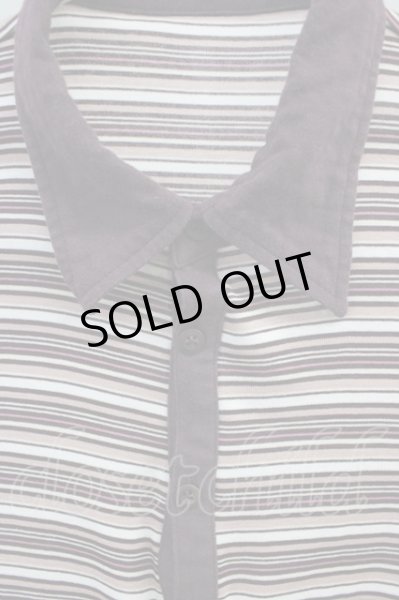 画像3: TORNADO MART / ボーダーポロシャツ  パープル系 T-24-05-15-020-TO-ts-YM-ZT (3)