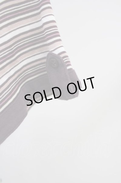 画像4: TORNADO MART / ボーダーポロシャツ  パープル系 T-24-05-15-020-TO-ts-YM-ZT (4)