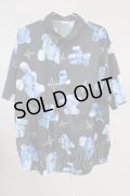 TRAVAS TOKYO / Bear Print 半袖シャツ F ブルー T-24-05-15-024-TR-sh-YM-ZT407