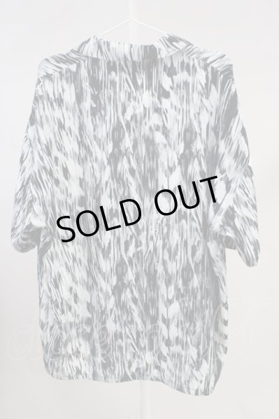 画像2: CavariA / 【タグ付き】総柄開襟シャツ 44 ブラック T-24-05-15-025-Ca-sh-YM-ZT407 (2)