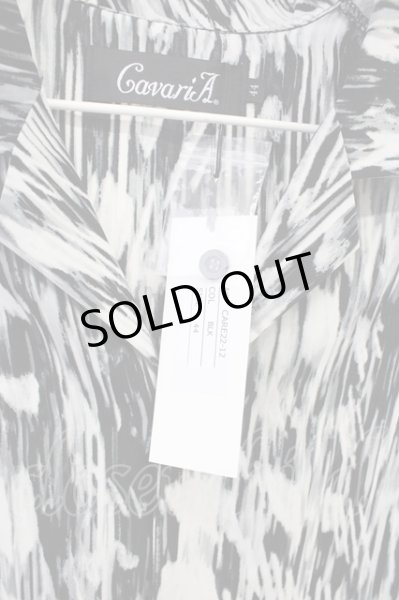 画像3: CavariA / 【タグ付き】総柄開襟シャツ 44 ブラック T-24-05-15-025-Ca-sh-YM-ZT407 (3)