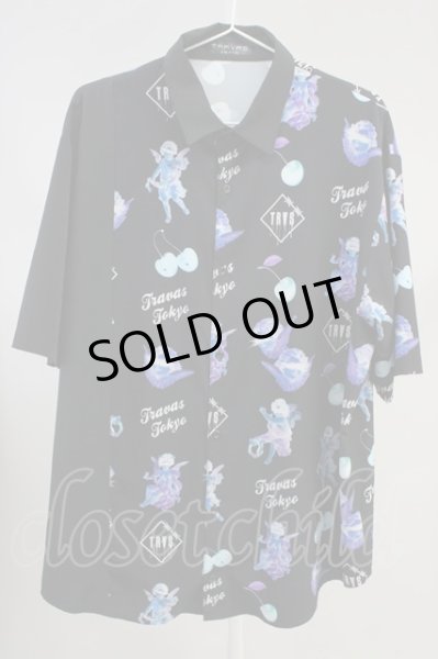 画像1: TRAVAS TOKYO /  Angel's drop H/S Shirt 21SS  ブラック T-24-05-15-028-TR-sh-OW-ZT407 (1)