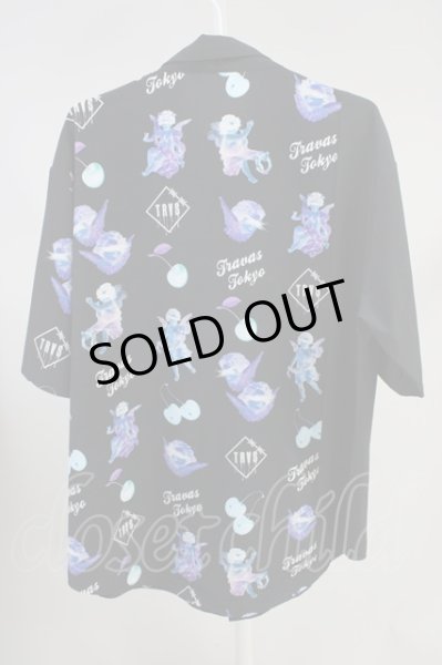 画像2: TRAVAS TOKYO /  Angel's drop H/S Shirt 21SS  ブラック T-24-05-15-028-TR-sh-OW-ZT407 (2)