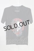 BLACK VARIA / スカルローズVネック Tシャツ M ブラック T-24-05-15-004-BL-ts-YM-ZT408