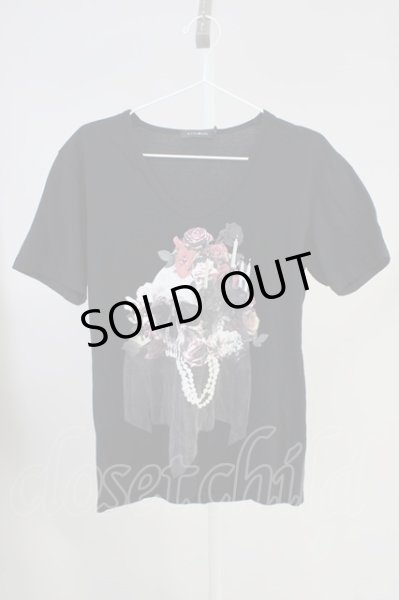 画像1: CIVARIZE / 4色分解ドレススカルTシャツ’20SS 44 ブラック T-24-05-15-005-CI-ts-YM-ZT408 (1)