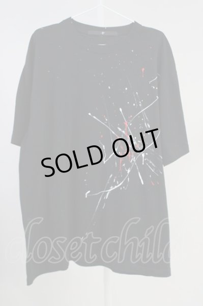 画像1: NO ID. / ペンキプリントBIG Tシャツ  ブラック T-24-05-15-006-NO-ts-YM-ZT408 (1)