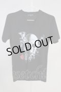 BLACK VARIA / ローズスカルVネックTシャツ M ブラック T-24-05-15-007-BL-ts-YM-ZT408