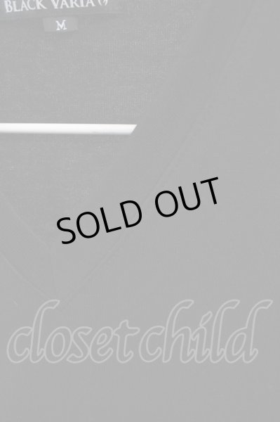 画像3: BLACK VARIA / ローズスカルVネックTシャツ M ブラック T-24-05-15-007-BL-ts-YM-ZT408 (3)