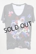 CIVARIZE / 転写スカルフラワーTシャツ’20SS 44 ブラック T-24-05-15-014-CI-ts-YM-ZT406