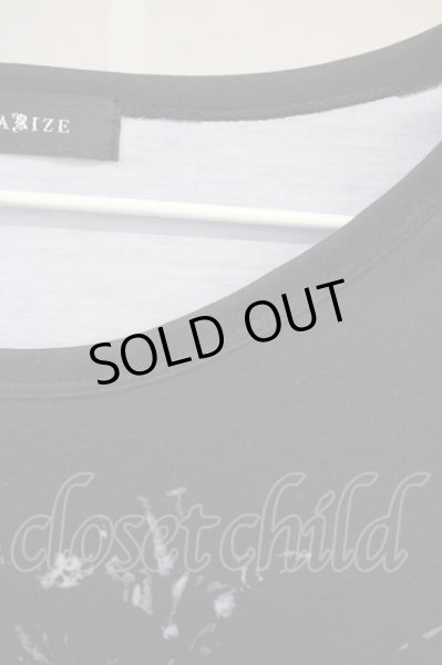 画像3: CIVARIZE / バイカラーフラワープリントTシャツ’22SS F ブラックｘホワイト T-24-05-15-015-CI-ts-YM-ZT (3)