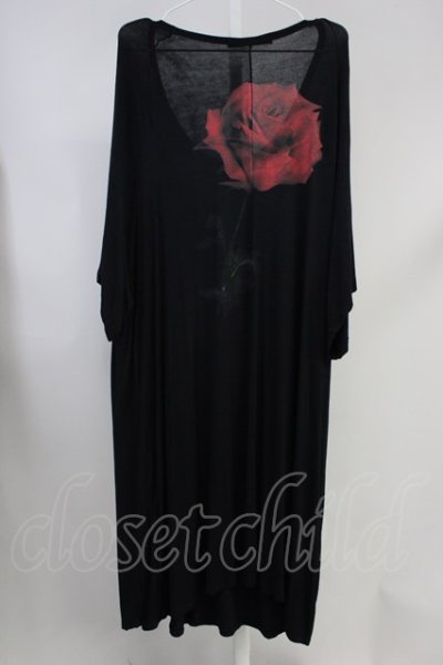 画像2: 【WINTERセール】God of Roses / ROSEビッグシルエットTシャツ F ブラック T-24-05-15-016-Go-ts-YM-ZT072