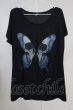 画像1: Androgyne Blumen / Butterfly Tシャツ  ブラック T-24-05-15-017-el-ts-YM-ZT406 (1)