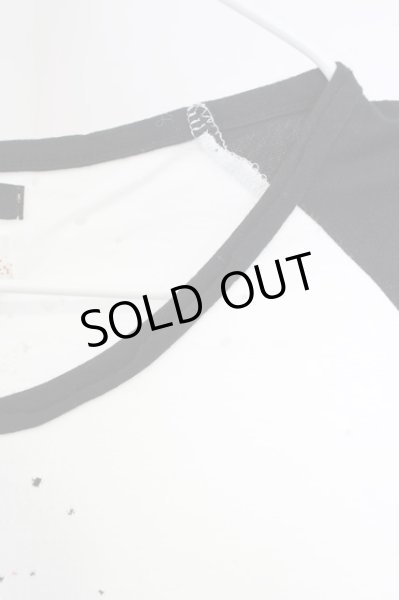 画像3: Moonage Devilment（清春） / 【タグ付き】xPROPA9ANDA 五分袖ラグランカットソー 46 ブラックｘホワイト T-24-07-05-002-el-to-YM-ZT (3)