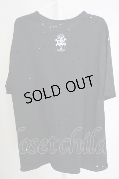 画像2: Moonage Devilment / 【タグ付き】PROPA9ANDAコラボ REVERBRATION SHADOW（クラッシュ）Tシャツ 46 ブラック T-24-07-05-018-Mo-ts-YM-ZT (2)