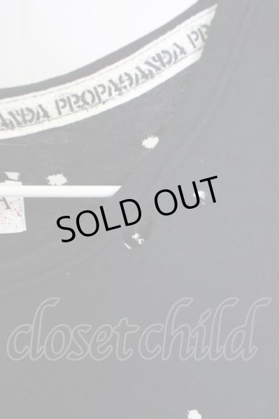 画像3: Moonage Devilment / 【タグ付き】PROPA9ANDAコラボ REVERBRATION SHADOW（クラッシュ）Tシャツ 46 ブラック T-24-07-05-018-Mo-ts-YM-ZT (3)