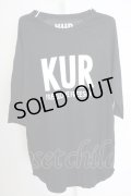 KUROYUME / KUR 五分袖カットソー M ブラック T-24-07-05-031-KU-ts-YM-ZT