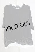 GALLIS ADDICTION / レイヤードBIG Tシャツ  ブラックｘホワイト T-24-07-05-034-GA-ts-YM-ZT