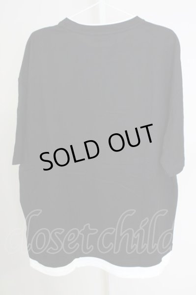 画像2: GALLIS ADDICTION / レイヤードBIG Tシャツ  ブラックｘホワイト T-24-07-05-034-GA-ts-YM-ZT (2)