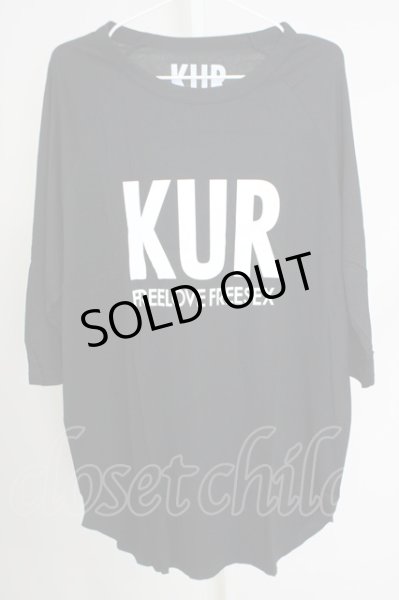 画像1: KUROYUME / KUR 五分袖カットソー L ブラック T-24-07-05-036-KU-ts-YM-ZT (1)