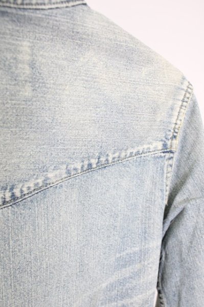 画像8: Moonage Devilment（清春） / S'exprimerコラボ デストロイデニムウエスタンシャツ 44 インディゴ T-24-07-05-039-el-sh-YM-ZT161 (8)