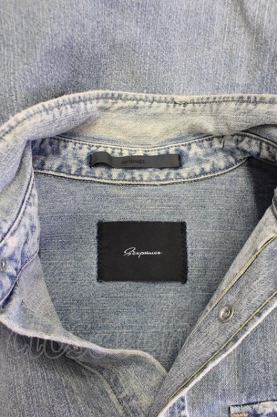 画像9: Moonage Devilment（清春） / S'exprimerコラボ デストロイデニムウエスタンシャツ 44 インディゴ T-24-07-05-039-el-sh-YM-ZT161 (9)