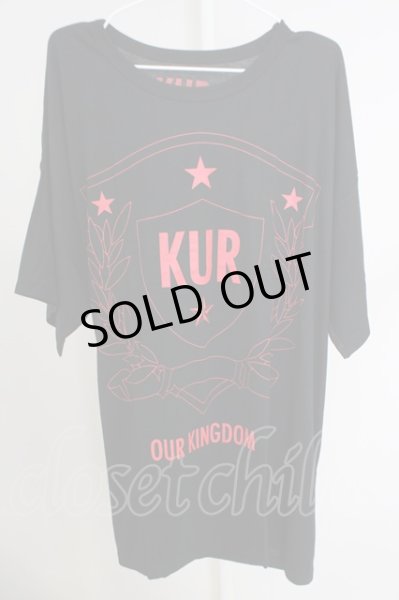 画像1: KUROYUME / エンブレムBIGTシャツ M ブラックxレッド T-24-07-05-014-KU-ts-YM-ZT (1)