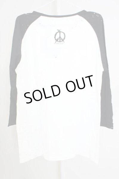 画像2: Moonage Devilment（清春） / 【タグ付き】xPROPA9ANDA 五分袖ラグランカットソー 46 ブラックｘホワイト T-24-07-05-002-el-to-YM-ZT (2)
