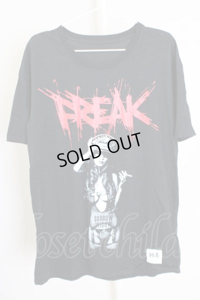 画像1: Moonage Devilment（清春） / FREAKレディTシャツ 44 ブラック T-24-07-10-035-0-ts-YM-ZT