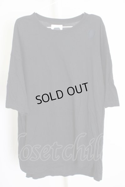 画像1: Moonage Devilment（清春） / Embroidery Over　Tシャツ 46 ブラック T-24-07-10-036-0-ts-YM-ZT066