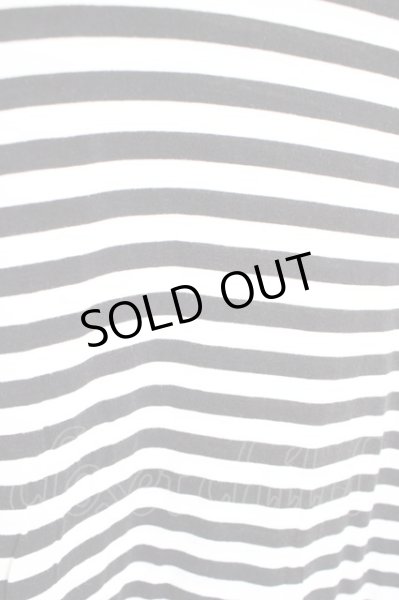 画像5: Moonage Devilment（清春） / VネックボーダーTシャツ 44 ホワイトｘブラック T-24-07-10-046-0-ts-YM-ZT (5)