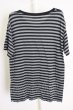 画像2: Moonage Devilment（清春） / VネックボーダーTシャツ 44 ブラックｘグレー T-24-07-10-048-0-ts-YM-ZT129 (2)