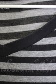 画像3: Moonage Devilment（清春） / VネックボーダーTシャツ 44 ブラックｘグレー T-24-07-10-048-0-ts-YM-ZT129