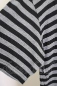 画像4: Moonage Devilment（清春） / VネックボーダーTシャツ 44 ブラックｘグレー T-24-07-10-048-0-ts-YM-ZT129